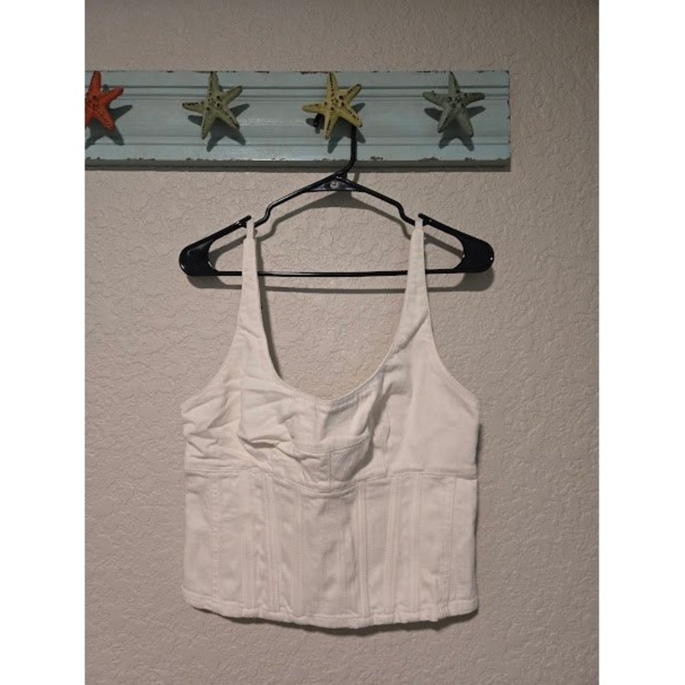Anthro White Tank Top